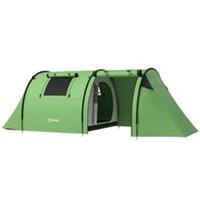 Outsunny 2 Room Camping Family Tent for 3-4 Man, 3000mm Waterproof, Green
