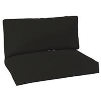 Outsunny 2 Seat Pallet Cushions 20cm Thick Outdoor Seat Pads, Black