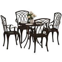 Outsunny 5 PCs Garden Dining Set, Garden Furniture Set, Bronze Tone
