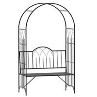 Outsunny Garden Arch Bench Outdoor Patio Trellis Arbor for Climbing Plant