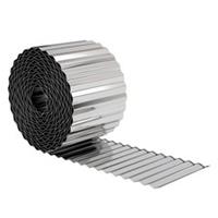 Outsunny Metal Lawn Edging Border, 8 in x 21.3 ft Garden Edging, Silver Tone