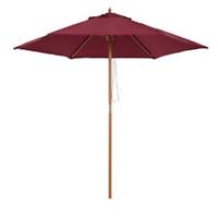 Outsunny 2.5m Wood Garden Parasol Sun Shade Patio Outdoor Wooden Umbrella Canopy