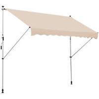 Outsunny 3 x 1.5 m Retractable patio Awning Floor-to-ceiling shade, Beige