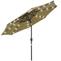 Outsunny 24 LED Solar Powered Parasol Umbrella Garden Tilt Outdoor String Light