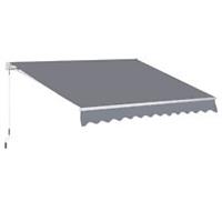 Outsunny 2.95 x 2.5m Canopy Sun Shade Shelter with Crank Handle, Grey