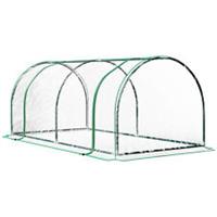 Outsunny Tunnel Greenhouse Grow House Steel Frame PVC Clear 200x100x80 cm