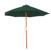 Outsunny 2.5m Wooden Garden Parasol Outdoor Umbrella Canopy w/ Vent Green