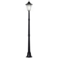 Outsunny Outdoor Solar Powered Lantern Lamp Garden Lamp Post Light Black