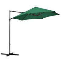 Outsunny 2.5M Offset Roma Patio Umbrella W/ 360-Degree Rotation, Green