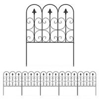 Outsunny 5PCs Decorative Garden Fencing Metal Border Edging