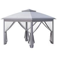 Outsunny Pop Up Gazebo Height Adjustable Canopy Tent w/ Carrying Bag, Grey