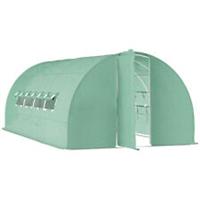 Outsunny 6 x 3M Reinforced Walk-in Polytunnel Garden Greenhouse Steel Frame