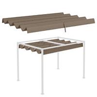 Outsunny Pergola Sun Shade Cover Roof Replacement for 2.85x2m Pergola Brown