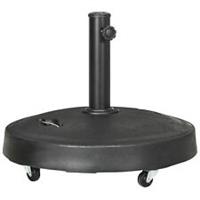 Outsunny 23.5kg Round Resin Garden Parasol Base for Poles of 38mm-48mm