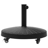 Outsunny Resin Patio Umbrella Base Parasol Stand Weight Deck w/ Wheels
