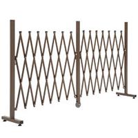 Outsunny Aluminium Alloy Fence Foldable Garden Screen Panel, Dark Brown