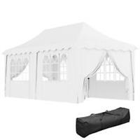 Outsunny 3 x 6m Pop Up Gazebo with Sides and Carry Bag, UPF50+, White