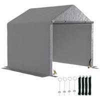 Outsunny 6.5' x 6.5' x 6.5' Temporary Garden Shed Storage Tent, Grey