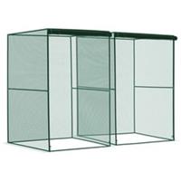 Outsunny Set of 2 Fruit Cage, 1.2 x 1.2 x 1.8m, Dark Green