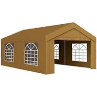 Outsunny 6m Garden Gazebo Carport Shelter w/ Removable Sidewalls, Yellow