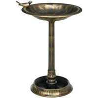 Outsunny 72cm Tall Bird Bath with Bird Decoration for Garden, Bronze Tone
