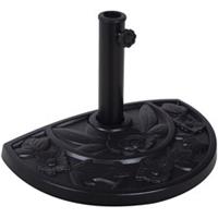 Outsunny 9kg Half Round Parasol Umbrella Base Resin Outdoor Garden Furniture