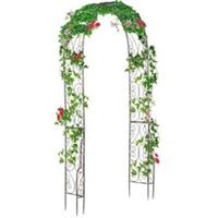 Outsunny Metal Garden Arch Arbour Rose Climbing Archway Plant Wedding Decorative