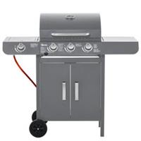 Outsunny Gas Barbecue Grill 3+1 Burner Garden BBQ w/ Large Cooking Area