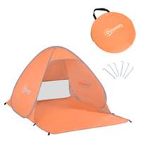 Outsunny 2-3 Person Pop up Tent Instant Camping Tent Sun Shade Shelter, Orange