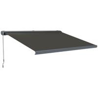 Outsunny 4x3(m) Full Cassette Electric Awning, Aluminium Frame, Dark Grey