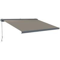 Outsunny 4x3(m) Full Cassette Electric Awning, Aluminium Frame, Light Grey