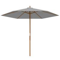 Outsunny 2.5m Wood Garden Parasol Sun Shade Outdoor Wooden Umbrella Canopy