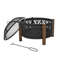 Outsunny 78cm 2-In-1 Outdoor Fire Pit & Firewood BBQ Garden Cooker Heater