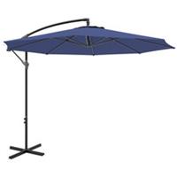 Outsunny 3(m) Garden Banana Parasol Cantilever Umbrella w/Crank& Base, Blue