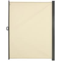 Outsunny 3x2M Retractable Side Awning Screen Fence Patio Privacy Divider Cream