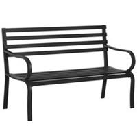Outsunny 2 Seater Bench Garden Furniture Outdoor Metal Loveseat Seat Patio Chair