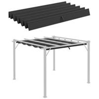 Outsunny Pergola Shade Cover Replacement for 3x3m Pergola, Grey , Refurbished
