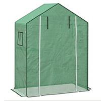 Outsunny PE Greenhouse Cover w/ Door and Mesh Windows Green , Refurbished