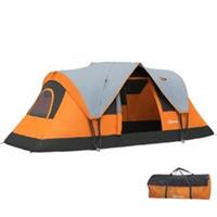 Outsunny 5-6 Man Camping Tent Large with Bag Fibreglass and Steel Frame Orange