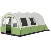 Outsunny Camping Tent, 3000mm Waterproof Family Tent for 5-6 Man, Green