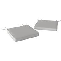 Outsunny Seat Cushion Pad w/ Ties, Light Grey, Refurbished