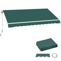 Outsunny Awning Replacement Canopy, Green, Refurbished
