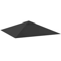 Outsunny Gazebo Canopy Replacement Cover Black, Refurbished