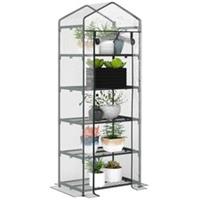 Mini Greenhouse Grow House w/ Roll Up Door, Green, Refurbished