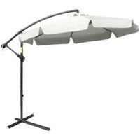 Outsunny 2.7m Cantilever Banana Parasol Crank White, Refurbished