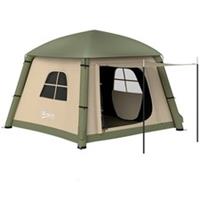 Outsunny Inflatable Camping Tent Easy Setup Brown, Refurbished