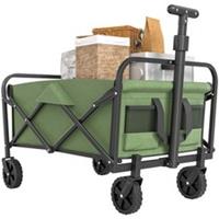 Outsunny 62L Festival Trolley, 120kg Heavy Duty Folding Trolley Cart, Green