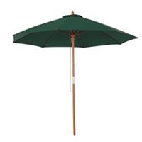 Outsunny 2.5m Wood Parasol w/ Vent, Green, Refurbished