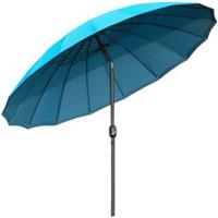 Outsunny 2.5m Round Adjustable Parasol, Blue, Refurbished