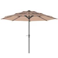 Outsunny Parasol w/ Solar LED Lights, Refurbished